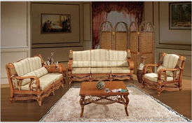 佛山藤实木家具厂价直销欧式竹藤客厅沙发床9025价格 厂家 图片